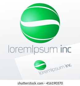Round vector sign. Logo for Ecology, Cosmetic, Pharmacy and Medicine activity