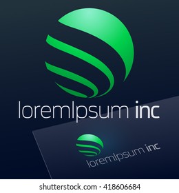 Round vector sign. Logo for Ecology, Cosmetic, Pharmacy and Medicine activity