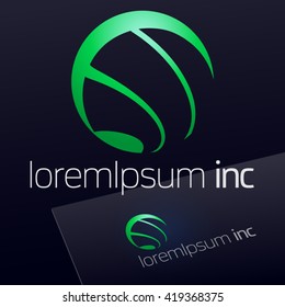 Round vector sign. Logo for Ecology, Cosmetic, Pharmacy and Medicine activity