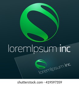Round vector sign. Logo for Ecology, Cosmetic, Pharmacy and Medicine activity