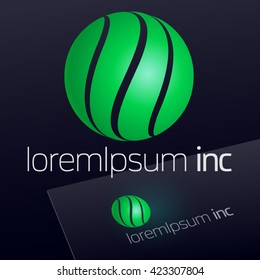 Round vector sign. Logo for Ecology, Cosmetic, Pharmacy and Medicine activity