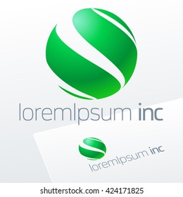 Round vector sign. Logo for Ecology, Cosmetic, Pharmacy and Medicine activity