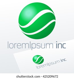 Round vector sign. Logo for Ecology, Cosmetic, Pharmacy and Medicine activity