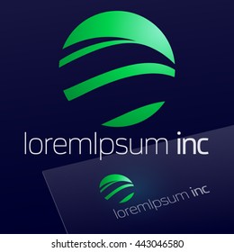 Round vector sign. Logo for Ecology, Cosmetic, Pharmacy and Medicine activity