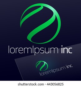 Round vector sign. Logo for Ecology, Cosmetic, Pharmacy and Medicine activity