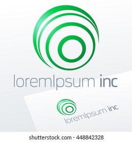 Round vector sign. Logo for Ecology, Pharmacy, Cosmetic activity