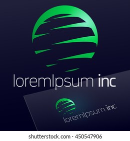 Round vector sign. Logo for Ecology, Cosmetic, Pharmacy and Medicine activity