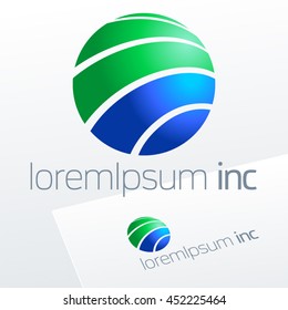 Round vector sign. Logo for Ecology, Pharmacy, Cosmetic activity