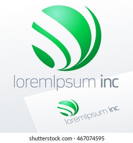 Round vector sign. Logo for Ecology, Cosmetic, Pharmacy and Medicine activity