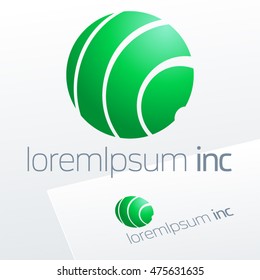 Round vector sign. Logo for Ecology, Cosmetic, Pharmacy and Medicine activity
