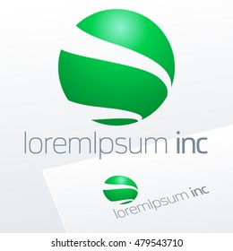 Round vector sign. Logo for Ecology, Cosmetic, Pharmacy and Medicine activity