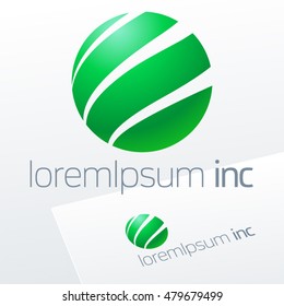 Round vector sign. Logo for Ecology, Cosmetic, Pharmacy and Medicine activity