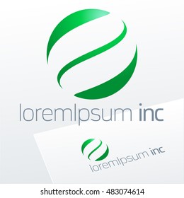 Round vector sign. Logo for Ecology, Cosmetic, Pharmacy and Medicine activity