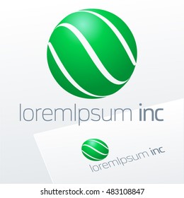 Round vector sign. Logo for Ecology, Cosmetic, Pharmacy and Medicine activity