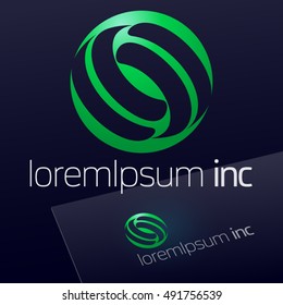 Round vector sign. Logo for Ecology, Cosmetic, Pharmacy and Medicine activity