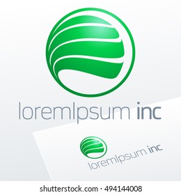 Round vector sign. Logo for Ecology, Cosmetic, Pharmacy and Medicine activity