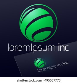 Round vector sign. Logo for Ecology, Cosmetic, Pharmacy and Medicine activity