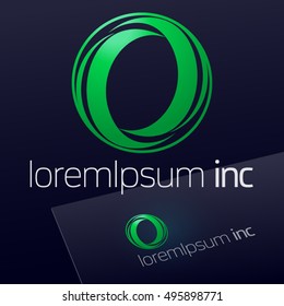 Round vector sign. Logo for Ecology, Cosmetic, Pharmacy and Medicine activity