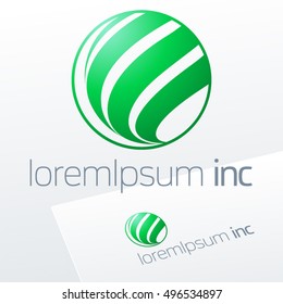 Round vector sign. Logo for Ecology, Cosmetic, Pharmacy and Medicine activity