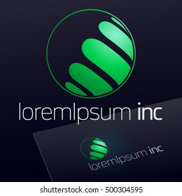 Round vector sign. Logo for Ecology, Cosmetic, Pharmacy and Medicine activity