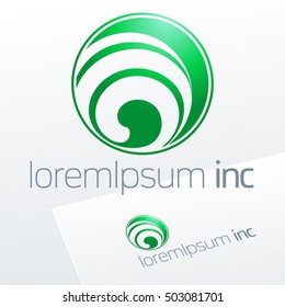 Round vector sign. Logo for Ecology, Cosmetic, Pharmacy and Medicine activity