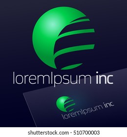 Round vector sign. Logo for Ecology, Cosmetic, Pharmacy and Medicine activity