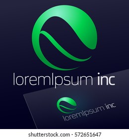 Round vector sign. Logo for Ecology, Pharmacy, Medicine activity.