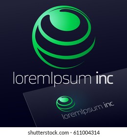 Round vector sign. Logo for Ecology, Pharmacy and Medicine activity.