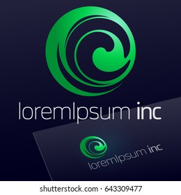 Round vector sign. Logo for Ecology, Pharmacy, Medicine activity.