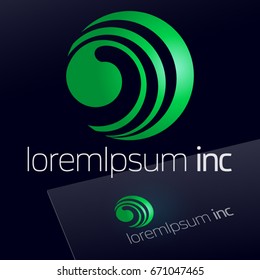 Round vector sign. Logo for Ecology, Cosmetic, Pharmacy and Medicine activity
