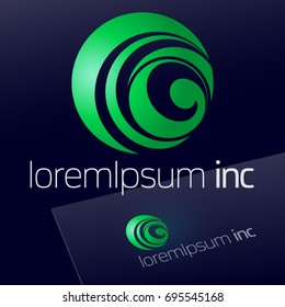 Round vector sign. Logo for Ecology, Pharmacy, Medicine activity.