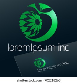 Round vector sign. Logo for Ecology, Pharmacy, Medicine activity.