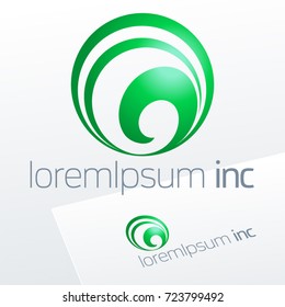 Round vector sign. Logo for Ecology, Pharmacy, Medicine activity.