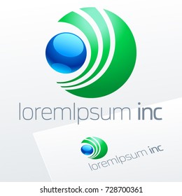 Round vector sign. Logo for Ecology, Pharmacy, Medicine activity.