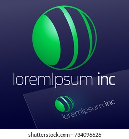 Round vector sign. Logo for Ecology, Cosmetic, Pharmacy and Medicine activity