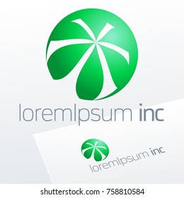 Round vector sign. Logo for Ecology, Pharmacy, Medicine activity.