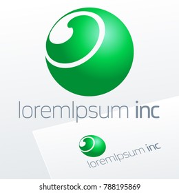 Round vector sign. Logo for Ecology, Cosmetic, Pharmacy and Medicine activity