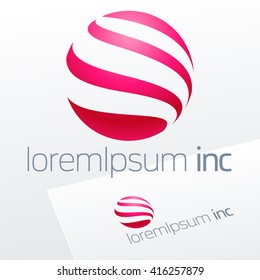 Round vector sign. Logo for Media, Fashion, Cosmetics