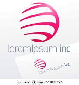Round vector sign. Logo for Media, Fashion, Cosmetics