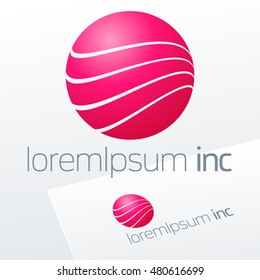 Round vector sign. Logo for Media, Fashion, Cosmetics