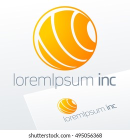 Round vector sign. Logo for Media, Fashion, Cosmetics