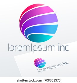 Round vector sign. Logo for Media, Fashion, Cosmetics