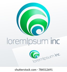 Round vector sign. Logotype for Ecology, Pharmacy, Medicine activity. Eco Logo Design.