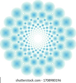 Round vector symetric mandala. Circular pattern for Henna, Mehndi, tattoo, decoration. Decorative ornament in ethnic oriental style.
