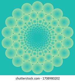 Round vector symetric mandala. Circular pattern for Henna, Mehndi, tattoo, decoration. Decorative ornament in ethnic oriental style.