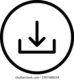 round vector thin line icon
