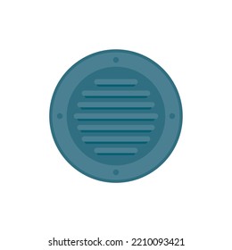 Round ventilation icon. Flat illustration of Round ventilation vector icon isolated on white background