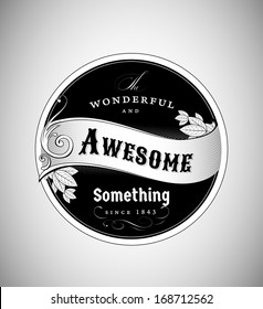 Round Vintage Emblem / Label