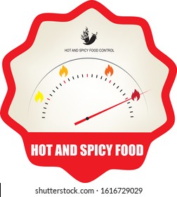 Round vintage label for Hot and Spicy Food Day