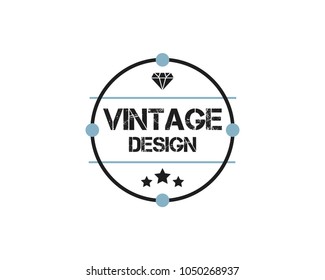 round vintage retro logo badge design illustration,vintage design style, designed for apparel and logo